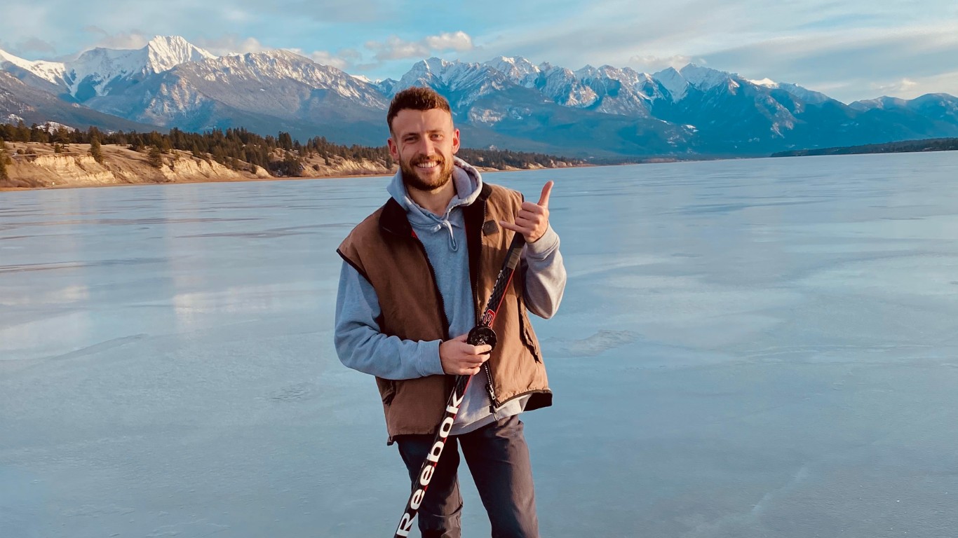 Image overlooking ice and mountains